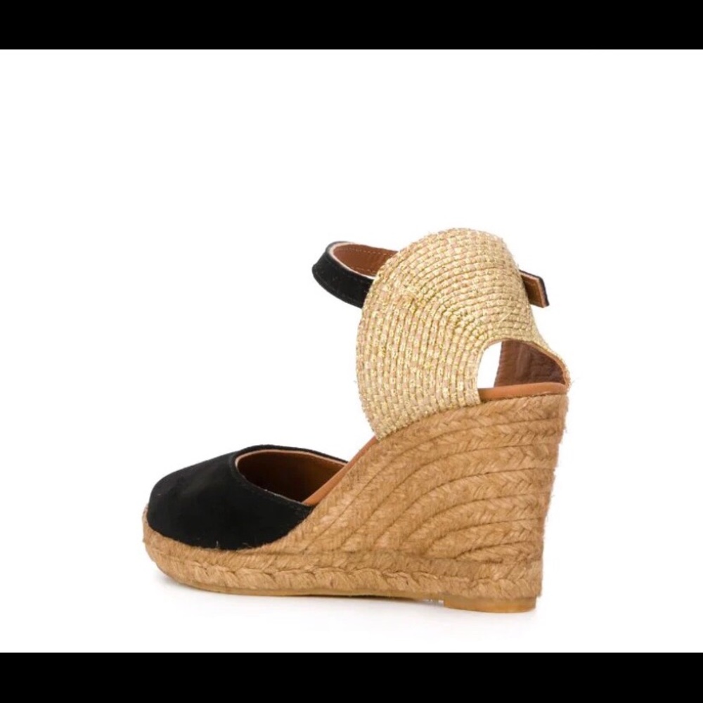 Kurt Geiger Monty blk wedge espadrilles Sz. 7.5 - Picture 10 of 15